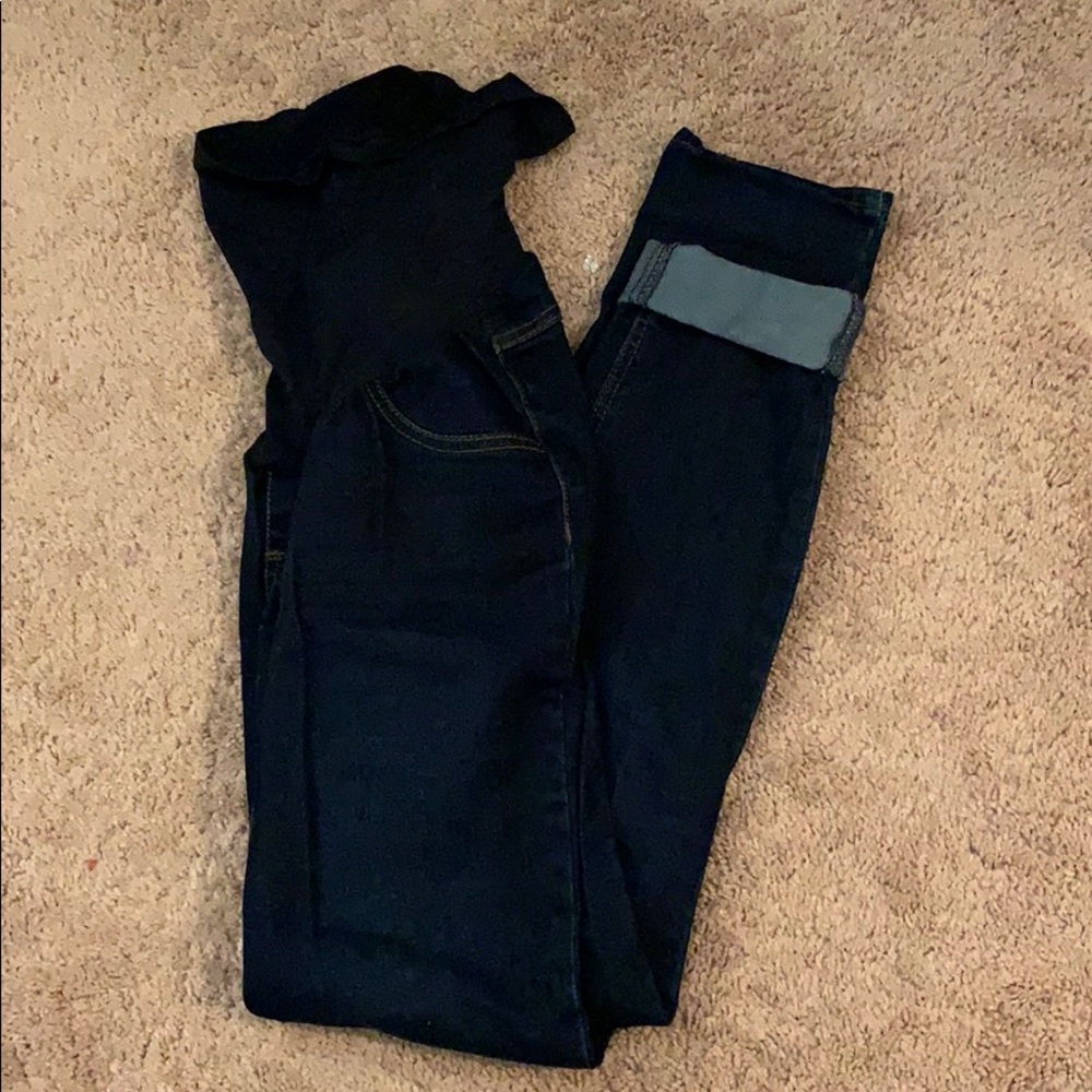 Dark Wash Maternity Skinny Jeans